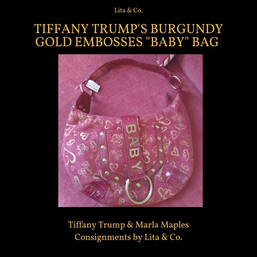 Tiffany Trump's Burgundy/Gold "Baby" Bag.